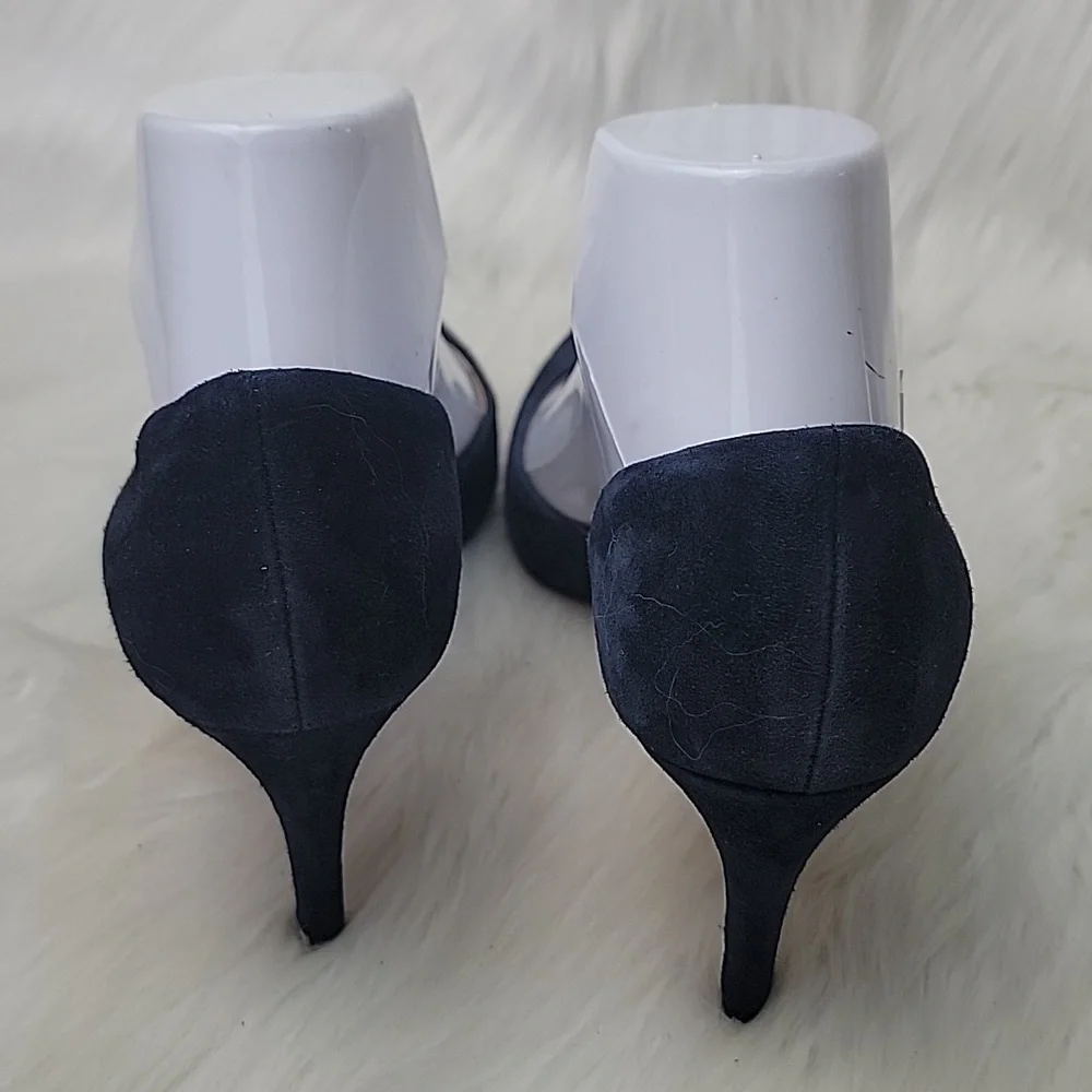 J.CREW Navy Blue Suede d'Orsay Office Party Professional‎ Pointed Toe Heels 8.5
